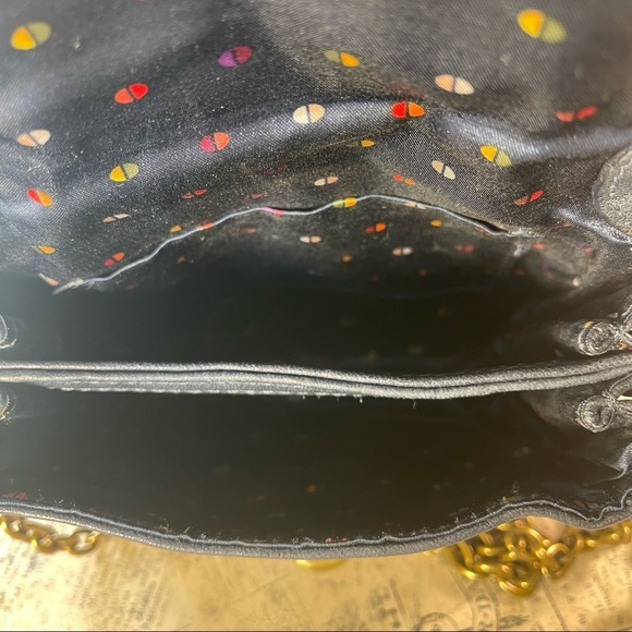 Fossil Blue Leather Turn Lock Chain Strap Mini Bag - Picture 8 of 11